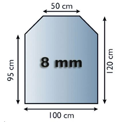 Eldstad glasunderlägg 1200x1000x8 mm