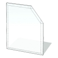 Eldstad glasunderlägg 1250x1250x8 mm skärmformad kvadrat