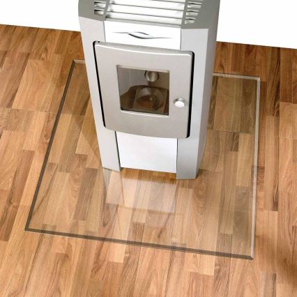 Eldstad glasunderlägg 800x800x8 mm fyrkant