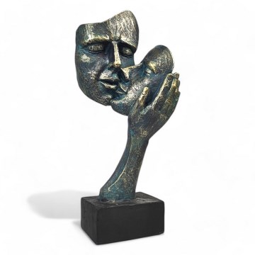 Elegant bordsdekoration 35x22x13 cm i harts med patina