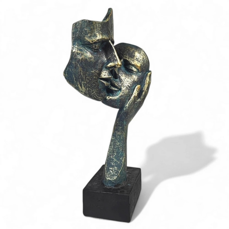 Elegant bordsdekoration 35x22x13 cm i harts med patina