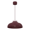 Elegant takpendel BASCA på kabel 1xE27/15W/230V, vinröd/krämvit