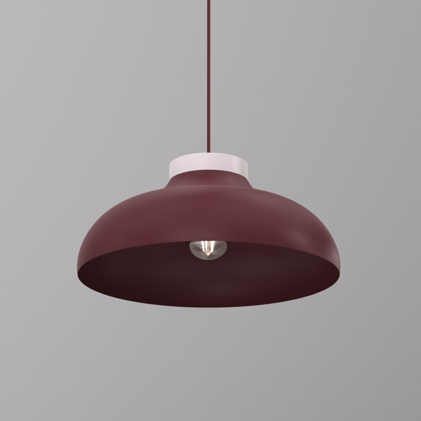 Elegant takpendel BASCA på kabel 1xE27/15W/230V, vinröd/krämvit
