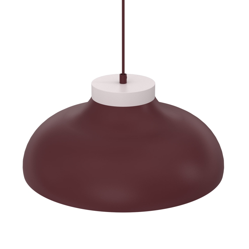 Elegant takpendel BASCA på kabel 1xE27/15W/230V, vinröd/krämvit