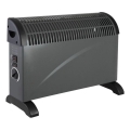 Elektrisk direktvärmare/konvektor SONDO 750/1250/2000W/230V svart