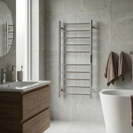 Elektrisk handdukstork 45x96 cm 130W rostfritt stål