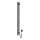 Elektrisk handdukstork med termostat SILOUETTE 106W 150x9 cm svart höger