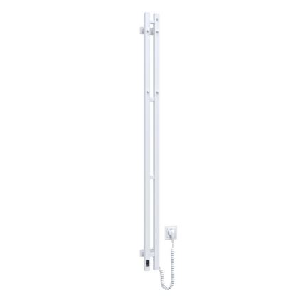 Elektrisk handdukstork med termostat SILOUETTE 106W 150x9cm vit höger