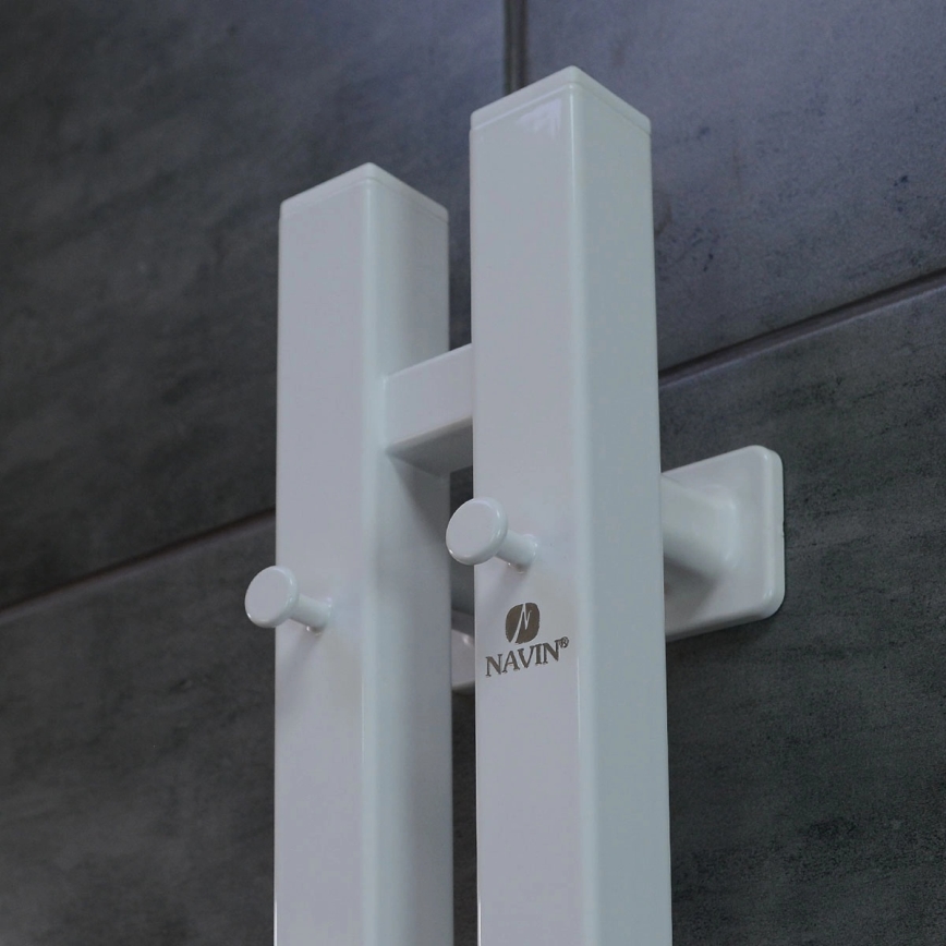 Elektrisk handdukstork med termostat SILOUETTE 200W/230V 150,6 cm IP44 vit högerutförande