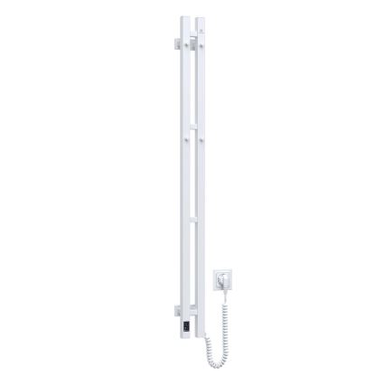 Elektrisk handdukstork med termostat SILOUETTE 70W 120x9 cm vit höger