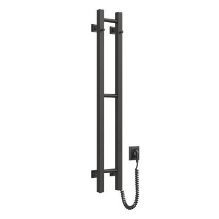 Elektrisk handdukstork SILOUETTE 46W 100x16 cm svart, högerutförande