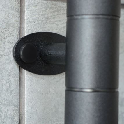 Elektrisk roterande handdukstork med termostat ARABESQUE 150W/230V 64,6 cm IP44 svart