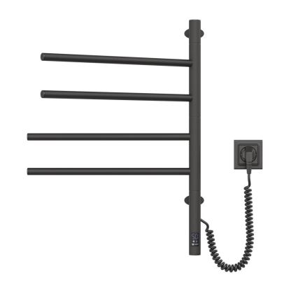 Elektrisk roterande handdukstork med termostat ARABESQUE 60W 65x49 cm svart