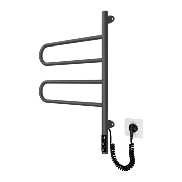 Elektrisk roterbar handdukstork TRISTAR 75W/230V 60x44,5 cm IP44 rostfritt stål/svart