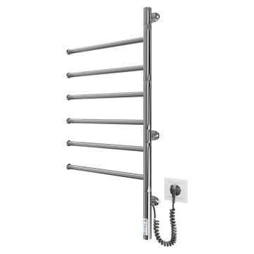 Elektrisk roterbar handdukstork VEER 80W/230V 82,5x44,5 cm rostfritt stål/polerad krom
