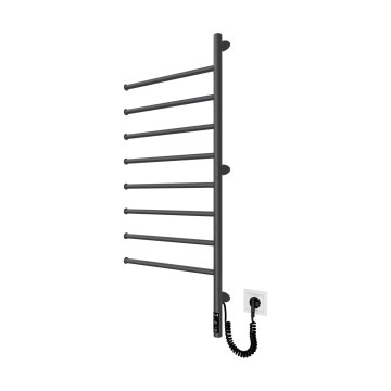 Elektrisk roterbar handdukstork VEER 95 W/230 V 100 x 44,5 cm rostfritt stål/svart