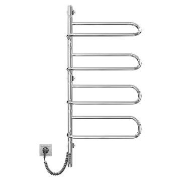 Elektrisk svängbar handdukstork ELECTRA 120W/230V 102,5x47,5 cm rostfritt stål/krom vänster