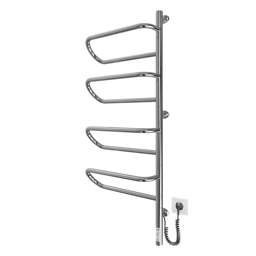 Elektrisk vridbar handdukstork ELECTRA 120W/230V 100x44,5 cm rostfritt stål/krom, högerutförande