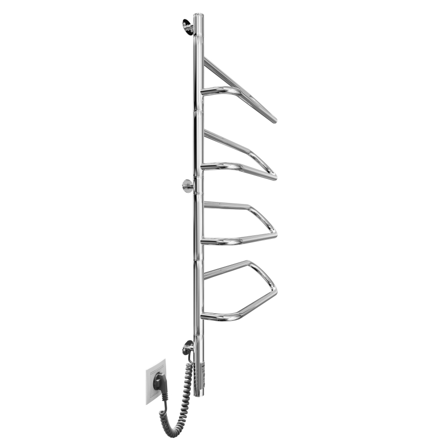 Elektrisk svängbar handdukstork ELECTRA 120W/230V 102,5x47,5 cm rostfritt stål/krom vänster