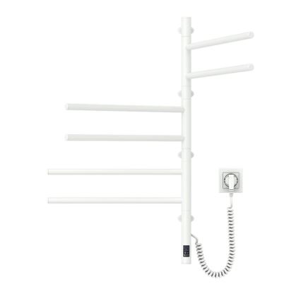 Elektrisk vridbar handdukstork med termostat ARABESQUE 105W 80x49 cm vit
