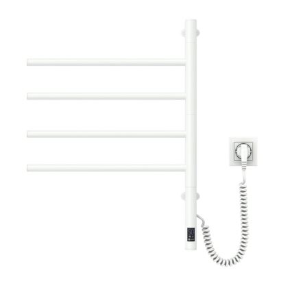 Elektrisk vridbar handdukstork med termostat ARABESQUE 60 W, 65 x 49 cm, vit