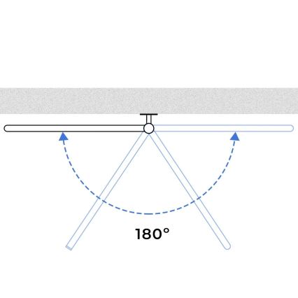 Elektrisk vridbar handdukstork med termostat FOUETTE 100W 80X49 cm  vit