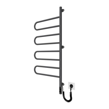 Elektrisk vridbar handdukstork TRISTAR 105W/230V 102,5x44,5 cm IP44 rostfritt stål/svart