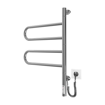 Elektrisk vridbar handdukstork TRISTAR 75W/230V 62,5x44,5 cm IP44 rostfritt stål/polerad krom