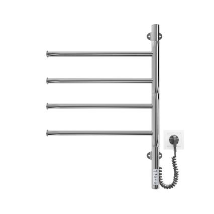 Elektrisk vridbar handdukstork VEER 50 W/230 V, 60 x 44,5 cm, rostfritt stål / polerad krom