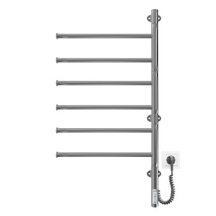 Elektrisk roterbar handdukstork VEER 80W/230V 82,5x44,5 cm rostfritt stål/polerad krom
