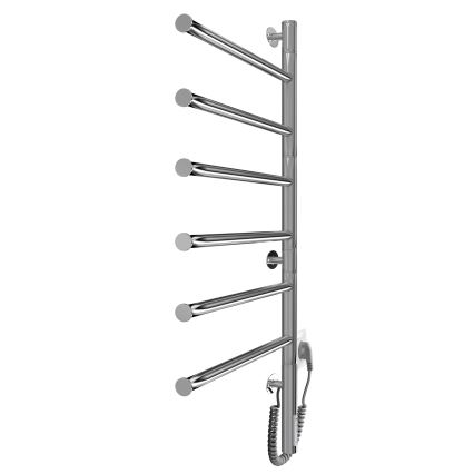Elektrisk roterbar handdukstork VEER 80W/230V 82,5x44,5 cm rostfritt stål/polerad krom