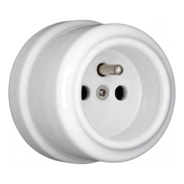 Elhard - Keramiskt retrouttag för hemmet, 230 V, vitt