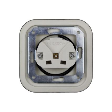 Elhard - Keramiskt retrouttag för hemmet utan ram SCHUKO 230 V svart