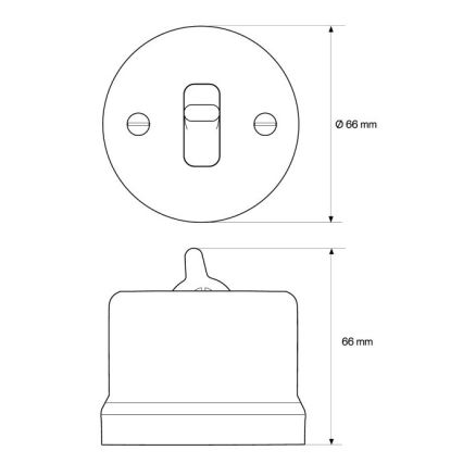 Elhard - Väggmonterad keramisk retro trappströmbrytare med spak nr. 6, vit