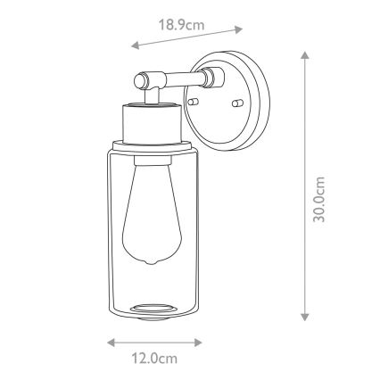 Elstead BATH-MORVAH1-BB - Badrum vägglampa  MORVAH 1xE27/60W/230V IP44 gold