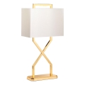 Elstead - Bordslampa CROSS 1xE27/60W/230V guld/vit