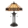 Elstead - Bordslampa INDUS 2xE27/60W/230V i bärnstenfärgat glas