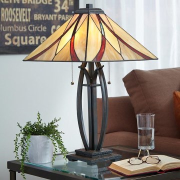 Elstead - Bordslampa Tiffany ASHEVILLE 2xE27/60W/230V
