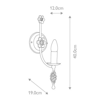 Elstead - Vägglampa BELFRY 1xE14/60W/230V