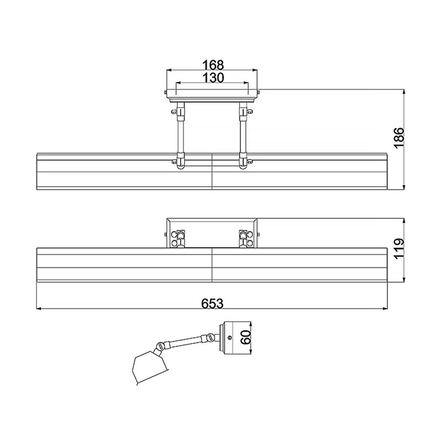 Elstead - Tavelampa CHAWTON 4xE14/40W/230V brons