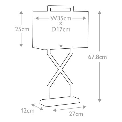 Elstead - Bordslampa CROSS 1xE27/60W/230V guld/vit