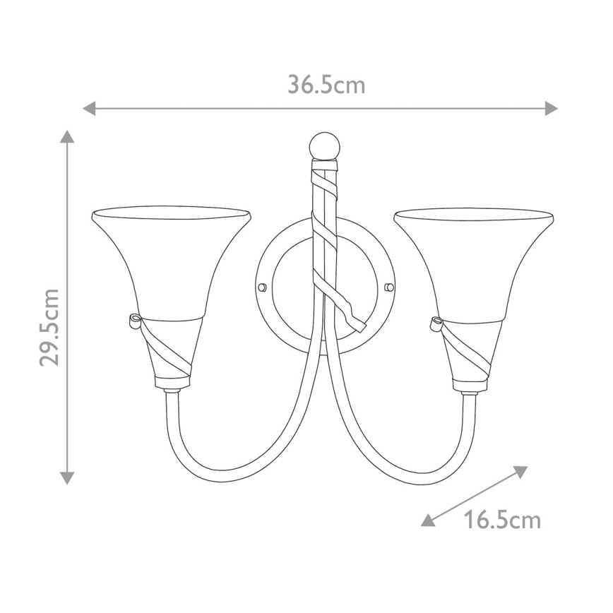 Elstead - Vägglampa EMILY 2xE14/40W/230V