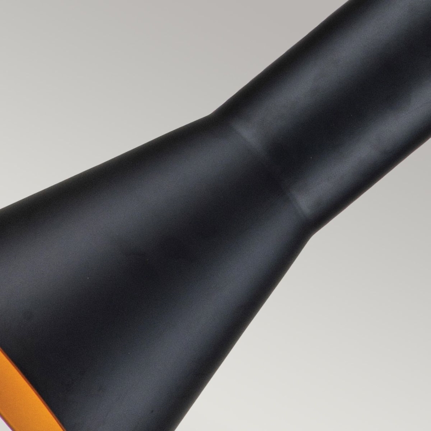 Elstead - Ljuskrona med textilsladd ETOILE 1xE27/60W/230V diameter 17,8 cm svart