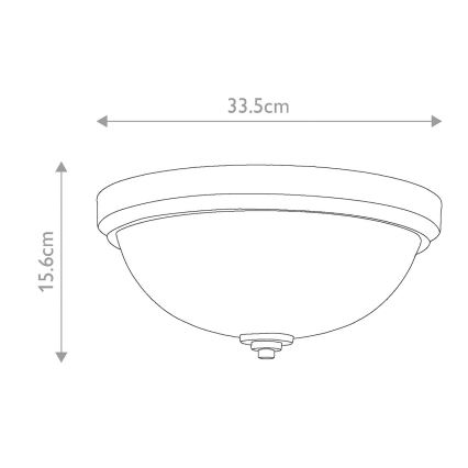 Elstead FE-MALIBU-F-BATH - Badrum taklampa  MALIBU 1xE27/60W/230V IP44