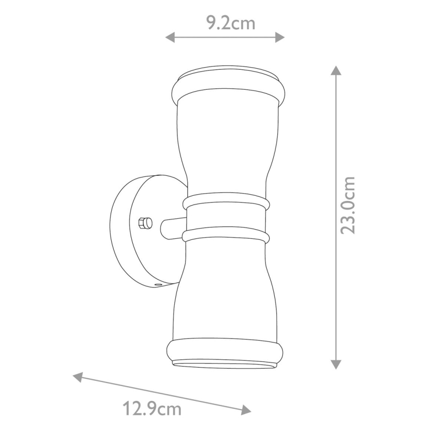 Elstead GZH-MALV - LED Utomhus vägglampa  MALVERN 2xGU10/7W/230V IP44