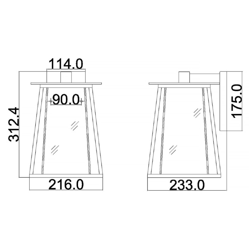 Elstead HK-WALKER2-M - Utomhus vägglampa  WALKER 1xE27/100W/230V IP44
