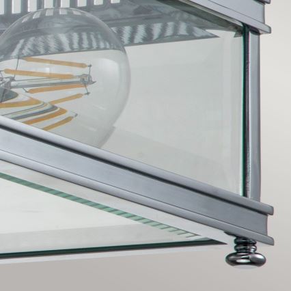 Elstead - Utomhustaklampa HOLBORN 2xE27/60W/230V IP44, polerad krom