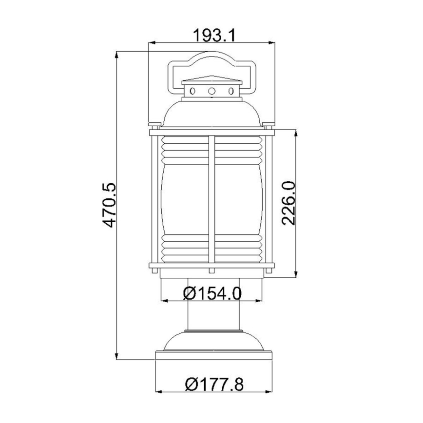 Elstead KL-ASHLANDBAY3-M - Utomhuslampa  ASHLAND 1xE27/60W/230V IP44