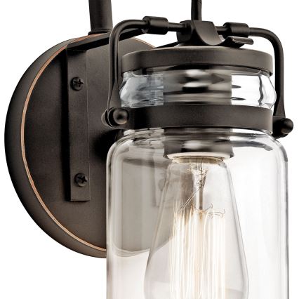 Elstead KL-BRINLEY1-OZ - Vägglampa  BRINLEY 1xE27/60W/230V antracit 