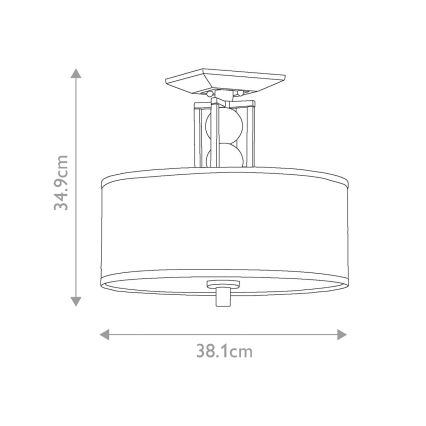 Elstead KL-CELESTIAL-SF - Ytmonterad ljuskrona CELESTIAL 3xE27/100W/230V